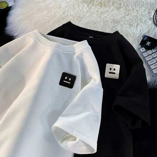 Трендовая брендовая летняя футболка с коротким рукавом для школьников, оверсайз, подходит для подростков