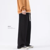 Осенние штаны для отдыха подходит для мужчин и женщин, в американском стиле, свободный прямой крой, оверсайз