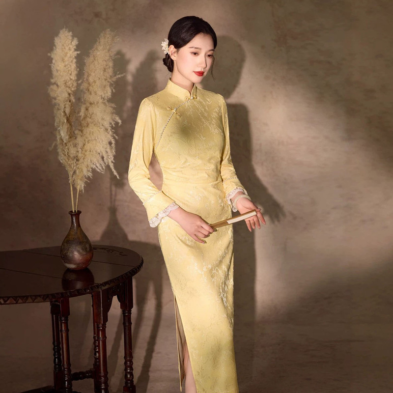 26 Autumn New Chinese Style Long Sleeve Postpartum Mom's Full Moon Celebration Hundred Days Banquet Nursing Improved Qipao Dress 26 Autumn New Chinese Style Long Sleeve Postpartum Mom's Full Moon Celebration Hundred Days Banquet Nursing Improved Qipao Dress
