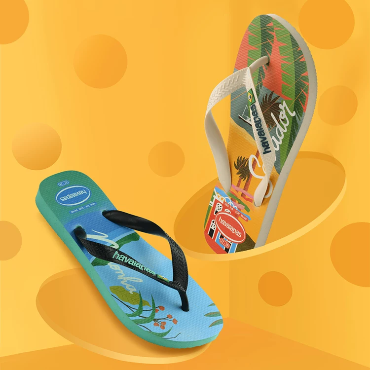 Havaianas Havina счетчик подлинный бразильский стиль скольжение по стопе пляжные туфли Хавана шлепанцы