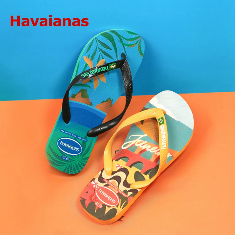Havaianas Havina счетчик подлинный бразильский стиль скольжение по стопе пляжные туфли Хавана шлепанцы