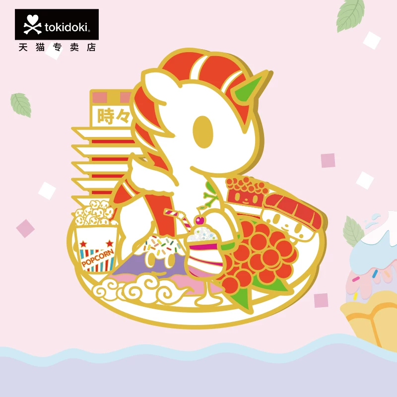 Металлический значок Tokidoki Unico Beast Sweet Party, 46–48 мм, слепой бокс