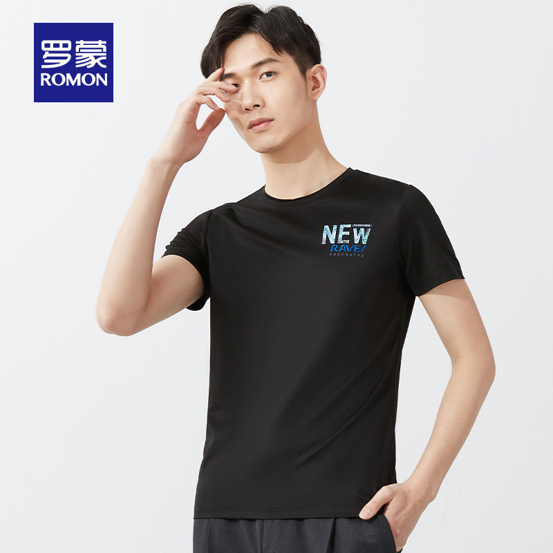 罗蒙 中青年 男式休闲短袖T恤 任选3件 天猫优惠券折后￥99包邮 50多款可选