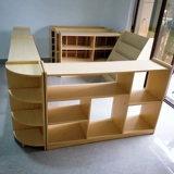 Система хранения для детского сада, игрушка из натурального дерева, коробочка для хранения, детский школьный рюкзак, учебные пособия Монтессори