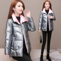 Bright cotton coat womens 2021 winter new fashion down cotton clothing Korean version loose thickened warm jacket small quilted jacket