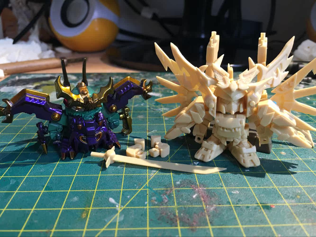 原创高达扭蛋gk翻件bb战士烈火大将军武化舞可武者烈传