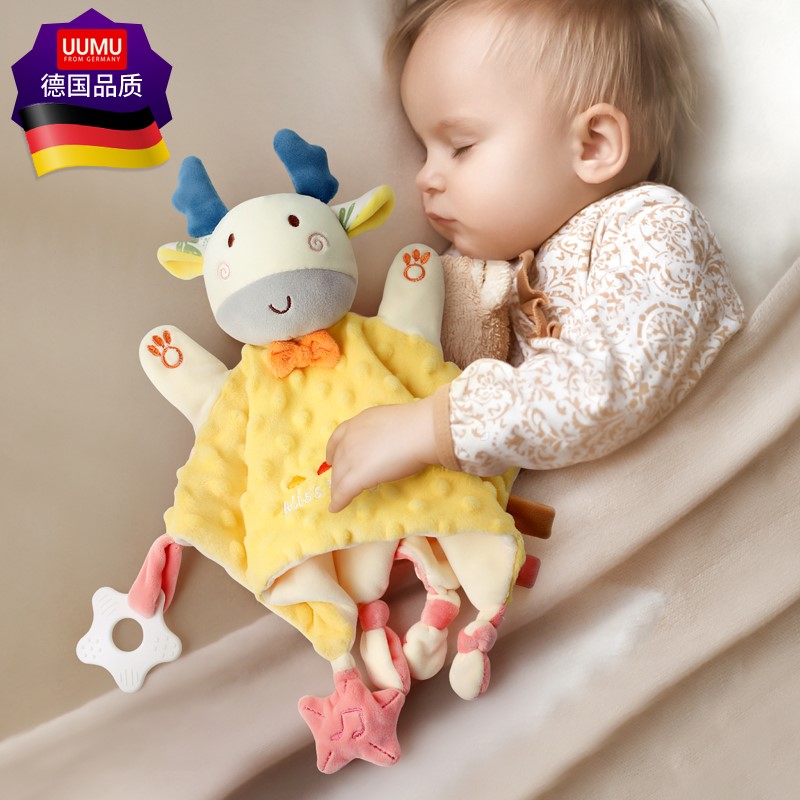 UUMU appeasement towel baby with entrance to sleep with sleeping hand occasionally washable toddler toy can nibble to appease doll