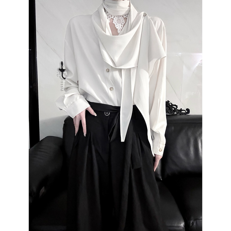 Aont's New Autumn Design Is a Unique and Stylish Scarf-Style Unisex Scarf with a Ribbon, a High-End Long-Sleeved Shirt