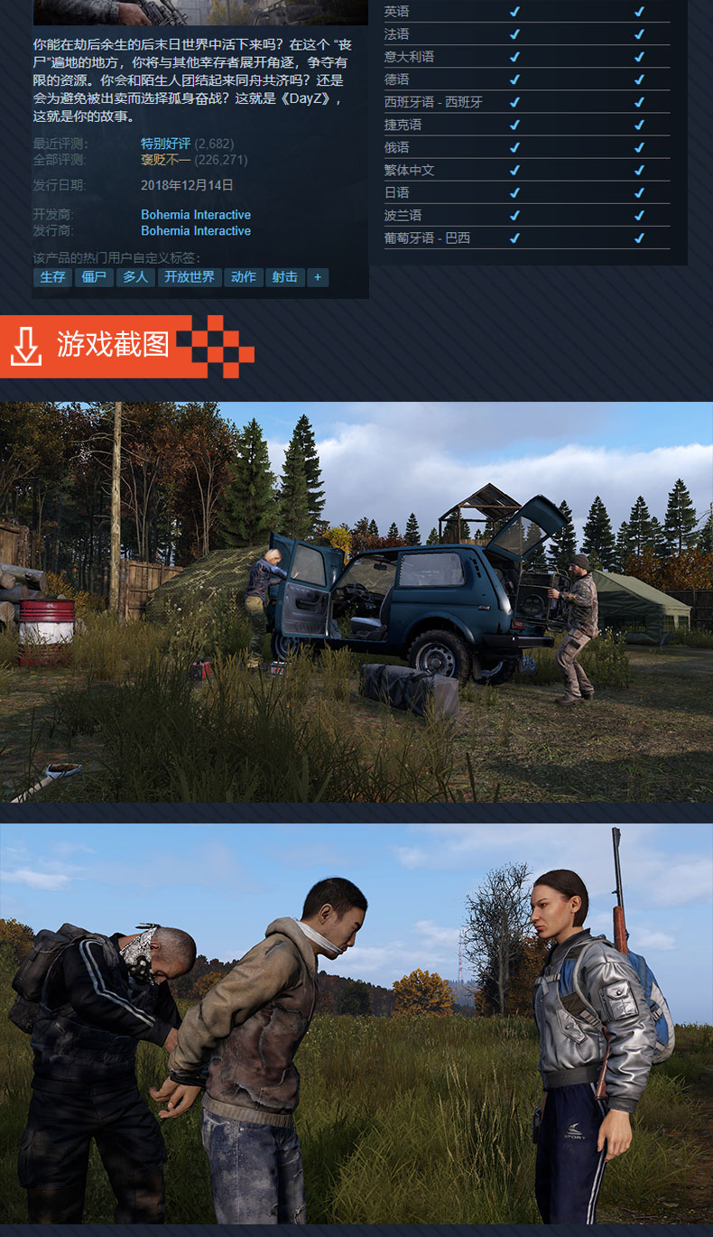 DayZ dayz 僵尸 丧尸末日 steam中文PC正版游戏利沃尼亚dlc 国区 全球激活码 cdkey 开放世界生存