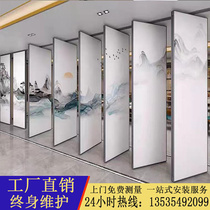 Hotel movable partition wall hotel box banquet hall folding mobile push-pull track soundproof office screen