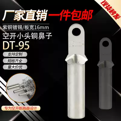 Small head tinned copper terminal block DT-95 square circuit breaker empty Open dedicated terminal copper connector copper lug