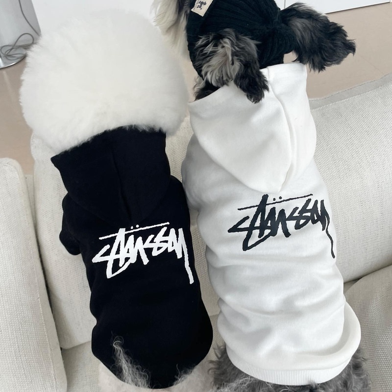 Dog Clothes, Autumn and Winter Style, Fleece-Lined, Warm Hoodie, Small and Medium-Sized Dogs, Teddy, Bichon, Pomeranian, Pet Cat Sweatshirt