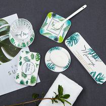 Plant Series Silicon Algae Clay Wash Terrace Mat Suction Pad Kieselguhr Hand Wash Bench Cup Mat Toilet Soap Water Suction Pad