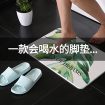 Plant Subsection Kieselguhr Water Absorbent Ground Mat Bathroom Toilet Bathroom Entrance Door Toilet Door Anti Slip Silicon Algae Mud Foot Mat