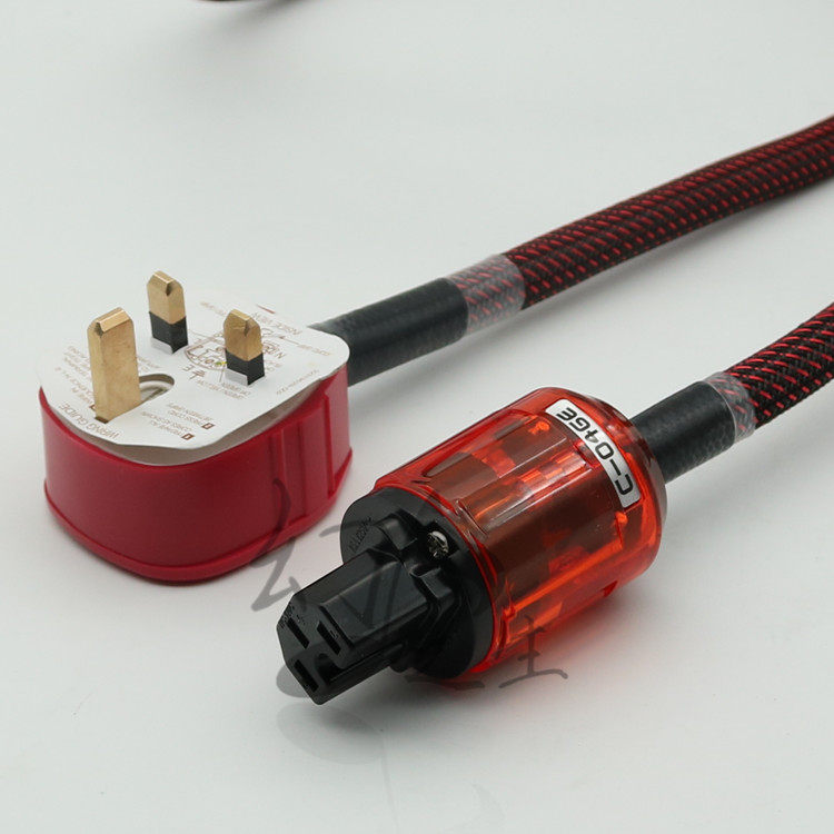 Up to the high PL 1500 fever HiFi English - standard power cord sound amplifier connection cord Hong Kong English power cord