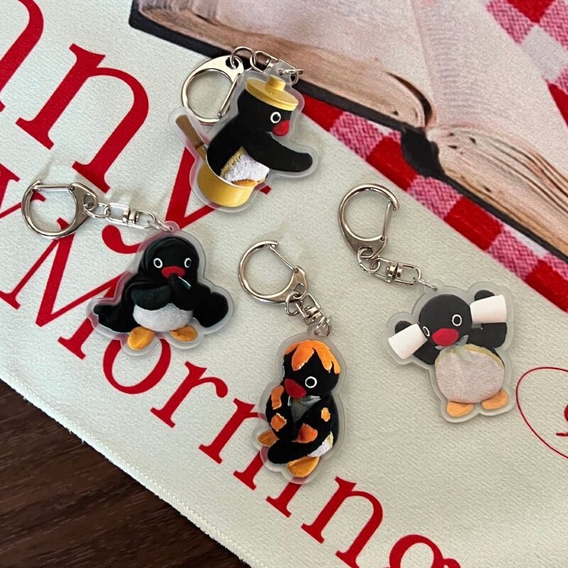 Pingu Penguin Fun Keychain Cute and Quirky Pendant Girly Acrylic Bag Charm ins Trendy Niche