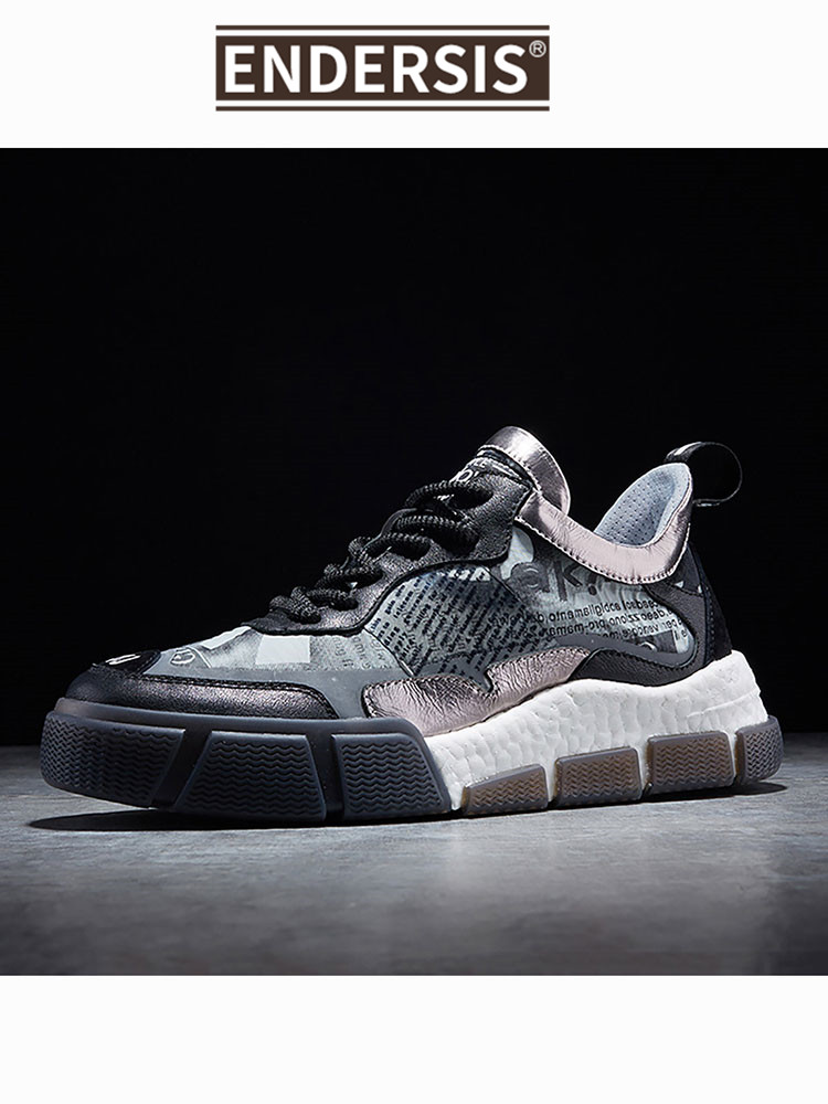 ENDERSIS men's shoes fashion summer new high-cylinder shoes men and Korean edition of hip hop sports casual shoes popcorn soles