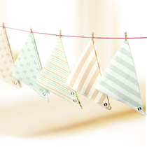 Baby saliva Towel Double organic colored cotton gauze does not dye baby triangle towel cotton button newborn bib