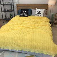 Hàn Quốc seersucker mùa hè mát mẻ chăn bông chăn ga gối đơn điều hòa không khí được bao phủ bởi đôi giường trải chiếu - Trải giường ga giường everon giảm giá
