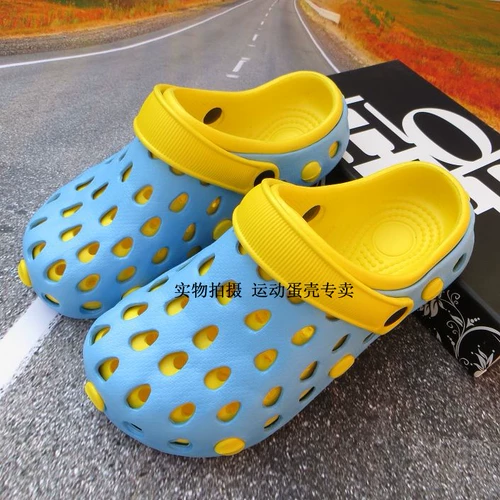 Летние тапочки в стиле Crocs, нескользящая пляжная обувь на скрытом каблуке, босоножки на плоской подошве, мюли для плавания, крупный округлый носок, мягкая подошва