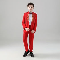 Childrens suit suit handsome English boy small suit host model catwalk show costume flower girl dress