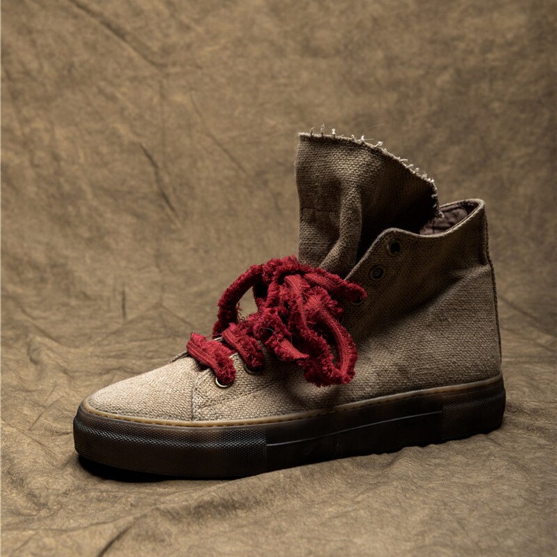 Uma Loongwin 2026 Dark Niche High-Top Casual Canvas Thick-Soled Height-Increasing Fashion Trendy Unisex Shoes Uma Loongwin 2026 Dark Niche High-Top Casual Canvas Thick-Soled Height-Increasing Fashion Trendy Unisex Shoes