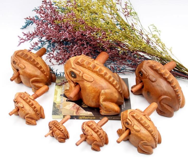 Toad Wooden toy Wooden fish frog Frog buzzer Wooden quack tube sound instrument ORF instrument