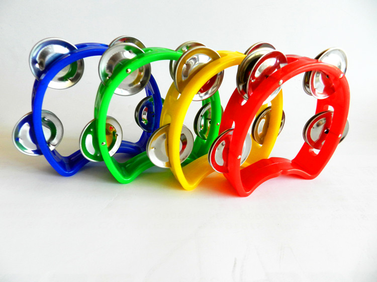 Orff trẻ em bộ gõ giáo dục sớm dạy đồ chơi âm nhạc màu hình bán nguyệt 4 chuông reo nhựa bộ nhạc cụ đồ chơi