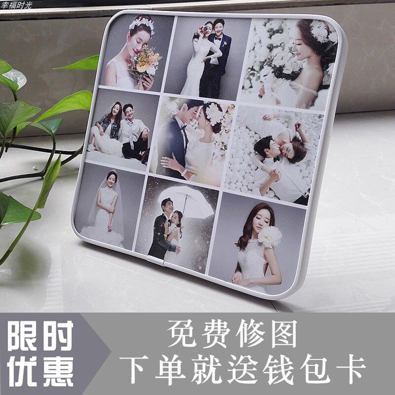 Nine-house panel photo photo wedding photo enlarged custom crystal four-house baby flush and enlarge the wall
