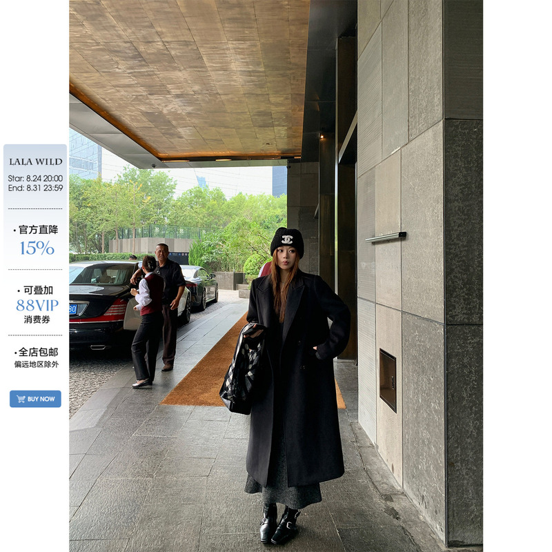 Wildly Spicy Heartbeat Coat: Loose-Fitting, Versatile, Long Single-Sided Woolen Coat for Slightly Chubby Women in Winter, Plus Size Coat Wildly Spicy Heartbeat Coat: Loose-Fitting, Versatile, Long Single-Sided Woolen Coat for Slightly Chubby Women in Winter, Plus Size Coat