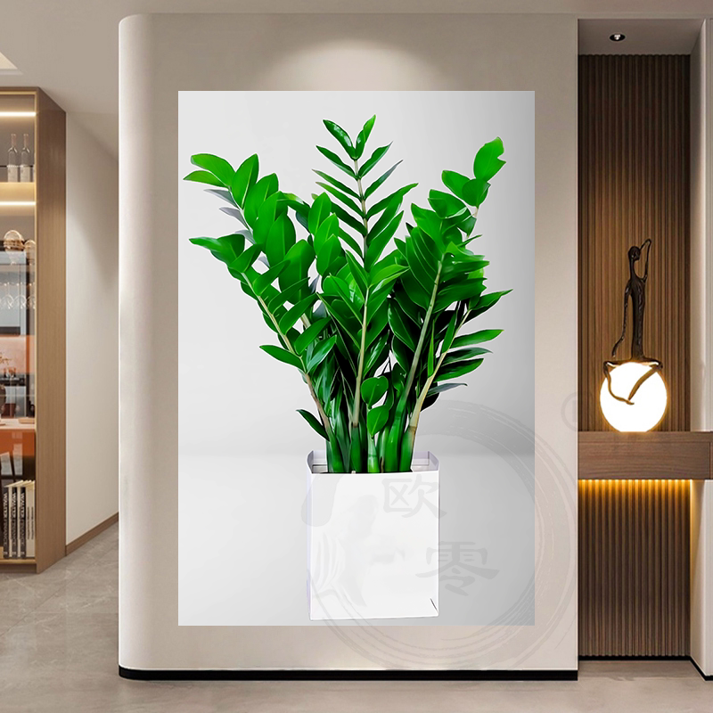 Money Tree, Green Decorative Wall Art, Money-Attracting Plant, Entrance Decoration, Waterproof Self-Adhesive Sticker