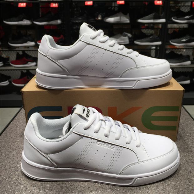 Hongxing Erke giày thông thường giày nam mùa xuân nhẹ thoáng khí giày trắng học sinh giày thể thao skate đôi giày nữ - Dép / giày thường giày bitis nữ