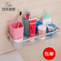Shuangqing powerful suction cup kitchen corner frame bathroom toilet wall type rack storage toilet rack