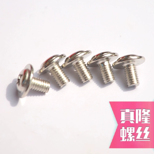 Ni-винт с крестообразным шлицем и полукруглой головкой PWM с подушечкой, никелированный винт с плоской головкой из углеродистой стали M2M2.5M3M4M5M6