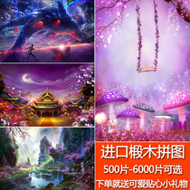 Dream Star Sky Dolphin Flower Canyon wooden puzzle 1000 childrens puzzle imported quality