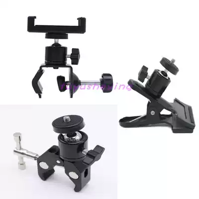 Universal ball gimbal Photography tripod Clip bracket Door and window camera Mobile phone live HTC vive base station