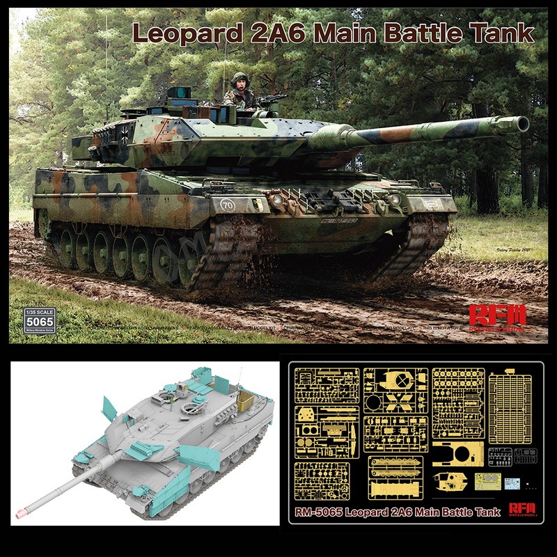 Clearance 【Mai Tian Rfm】Rm-5065/2035 1/35 Leopard 2A6 Main Battle Tank