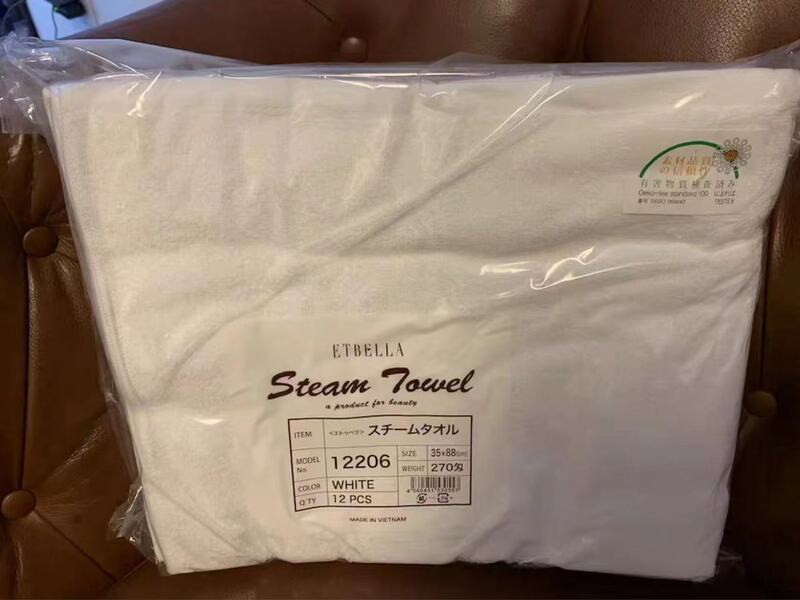 Japanese Classy Salon Line Etbella Red Line Beauty Towel Hot and Cold Compress Special Towel 12 Pieces in a Pack