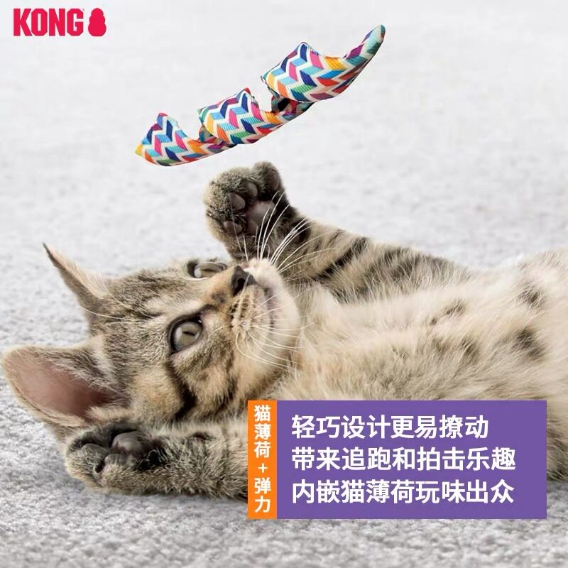 Elastic spiral roll imported cat toy bite resistant to scratch can chase cat toy clean teeth grind claws UNITED KONG