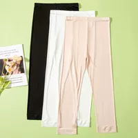 Шелковые трикотажные безопасные кружевные штаны, защитное белье, леггинсы