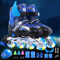 Nice Swiss Straight Row Skates Children Adjustable Boys Girls Flash Wheel Skating Shoes Full Set Of Roller Skates Beginners