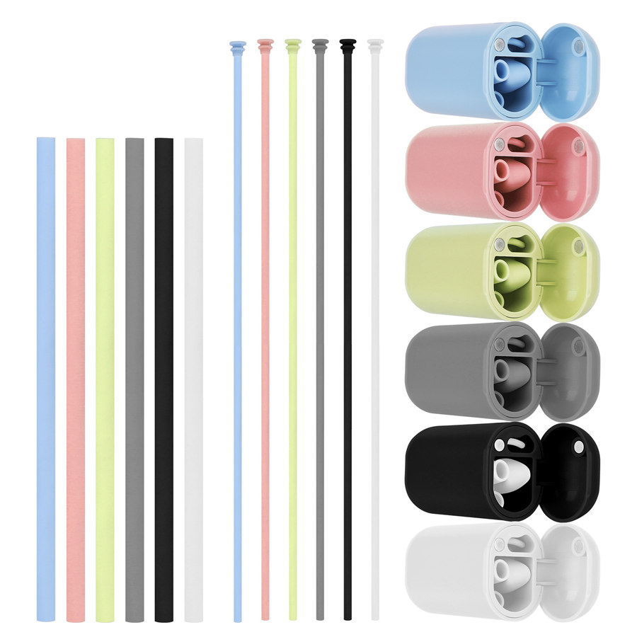 Food grade silicone straw non-disposable environmental protection and adorable female heat resistance to extended portable milk tea drink tube