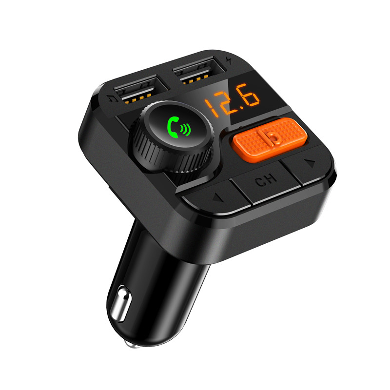 BT82D new car mp3 player car 5.0 bluetooth hands-free FM transmitter one-button bass car charging