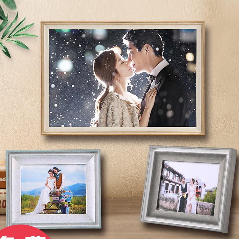 Simple wedding photo enlargement photo frame hanging wall wedding photo placement photo studio photo washing plus photo frame 36 inch 48 inch bedroom