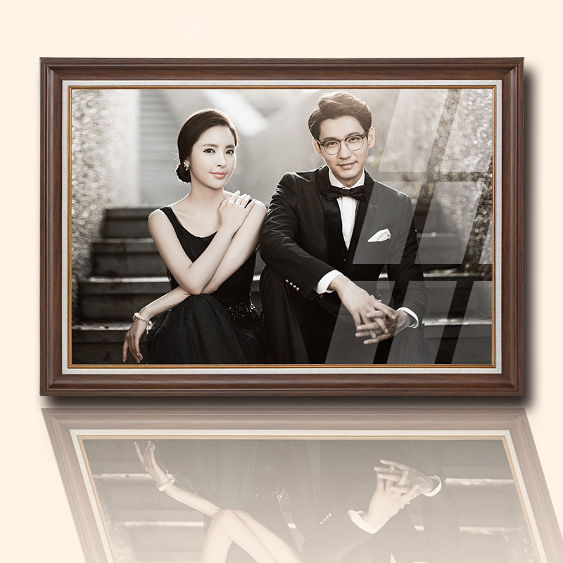 American wedding photo Great picture frame hanging wall minimalist Wedding Photos Wedding Photos Enlarged Photo Sprint Plus Photo Frame 36 36-48-Inch-Taobao