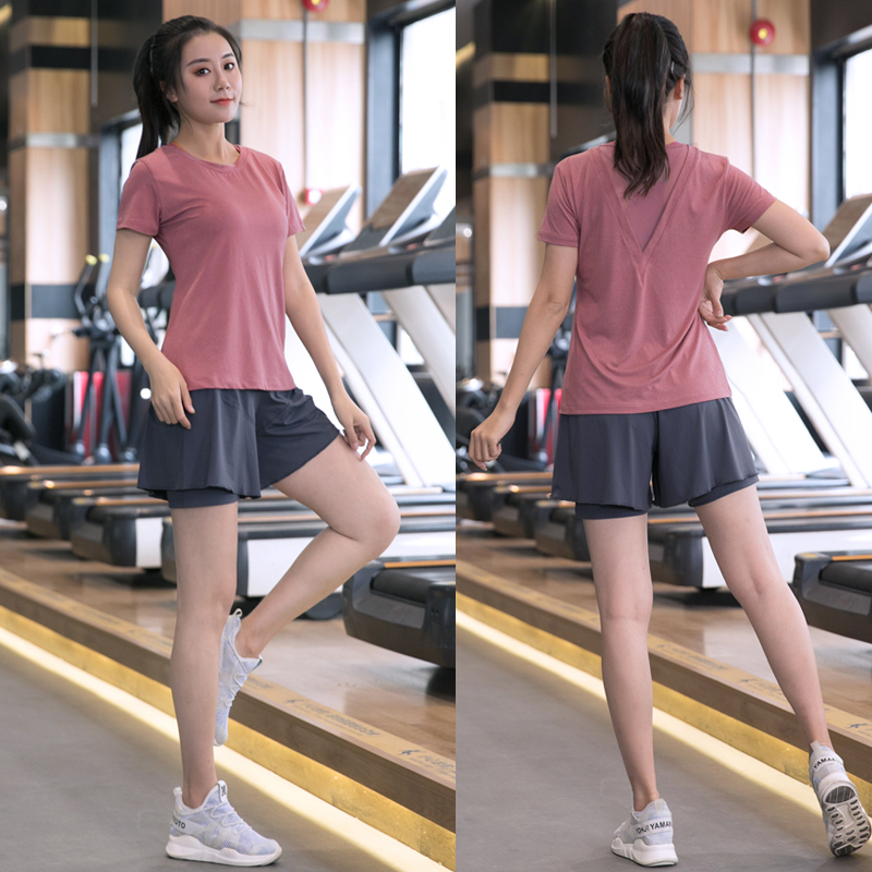 Summer fat mm fat plus size yoga exercise clothes sports fitness women loose 200 pounds quick dry morning running suit