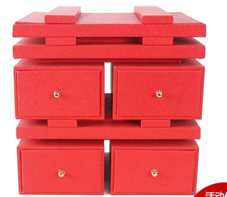 Wedding Gift Giving Newcomer Double Delight Jewelry Box First Decorated Box Multifunction Send Girlfriends Creative Practical Pendulum Accessories Box