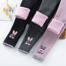 Female Treasure Cotton Pants Plus Suede Thickened Children Winter Boots Pants Pants Winter Girl Korean version trendy fit Martin boots pants