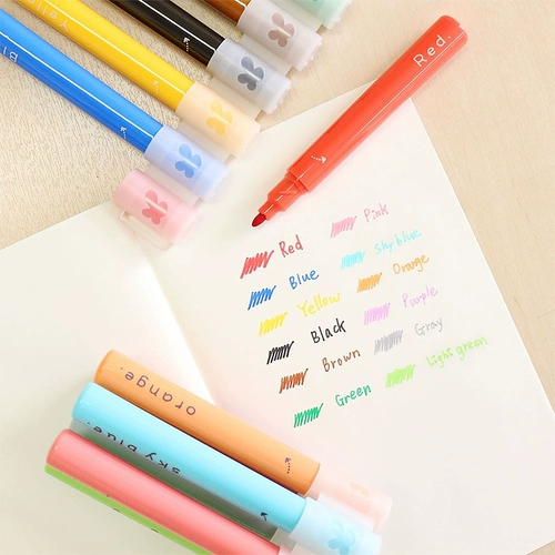 Детский маленький комплект, цветные карандаши с капюшоном, акварель, безопасные мелки, канцтовары на водной основе, защитная переносная система хранения