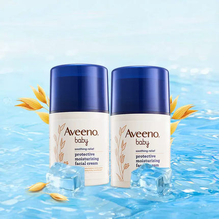 Aveeno/艾惟诺婴儿童燕麦敏感肌舒缓柔嫩滋润保湿防护面霜48g*2